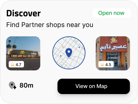 Discover: find partner shops near you