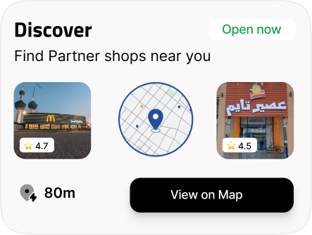 Discover: find partner shops near you