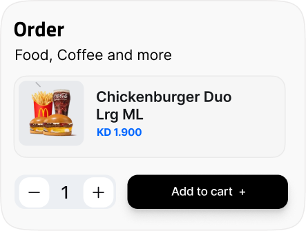 Order: food, coffee and more
